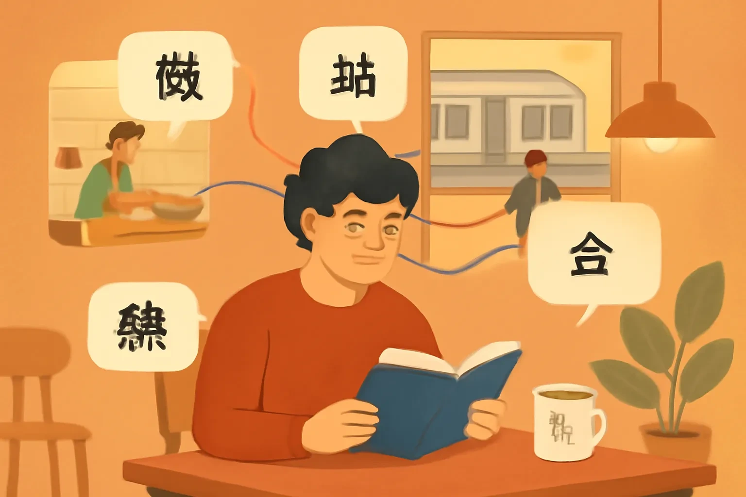 Học từ vựng tiếng Trung qua bối cảnh và ngữ cảnh: cách nhớ từ lâu bằng câu chuyện thực tế